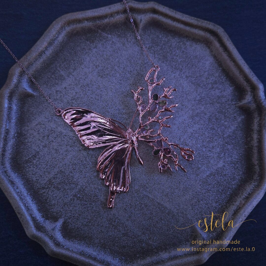 幻想の片翼 – キアゲハ × トルマリン ネックレス